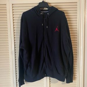 Black Jordan zip down hoodie